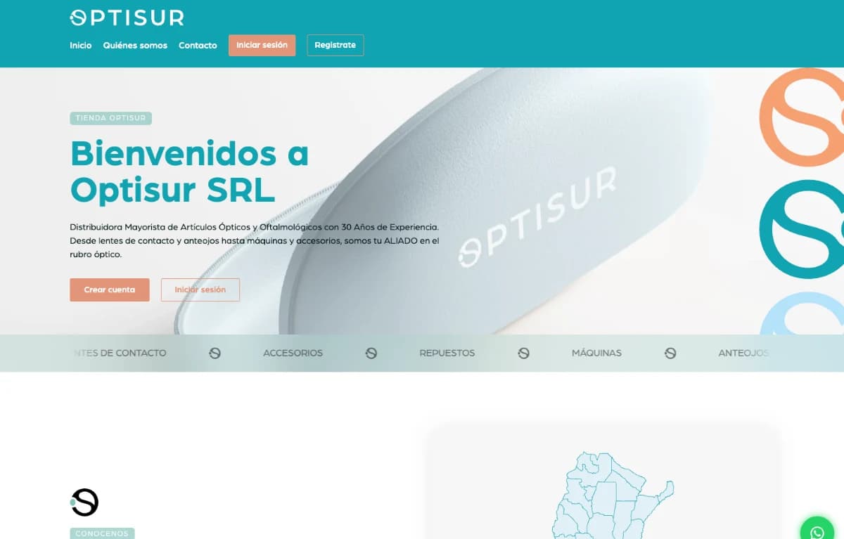 Optisur — WordPress screenshot