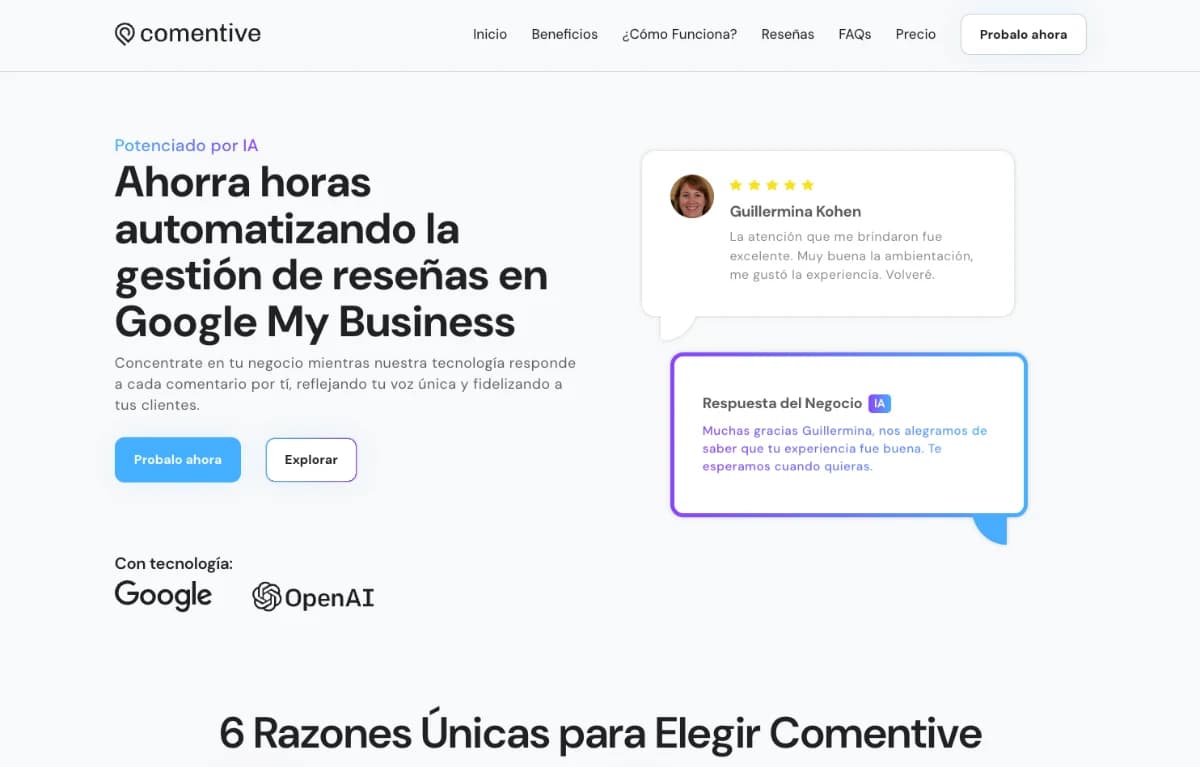 Comentive — React screenshot