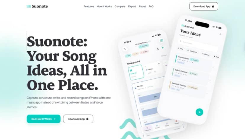 Suonote screenshot