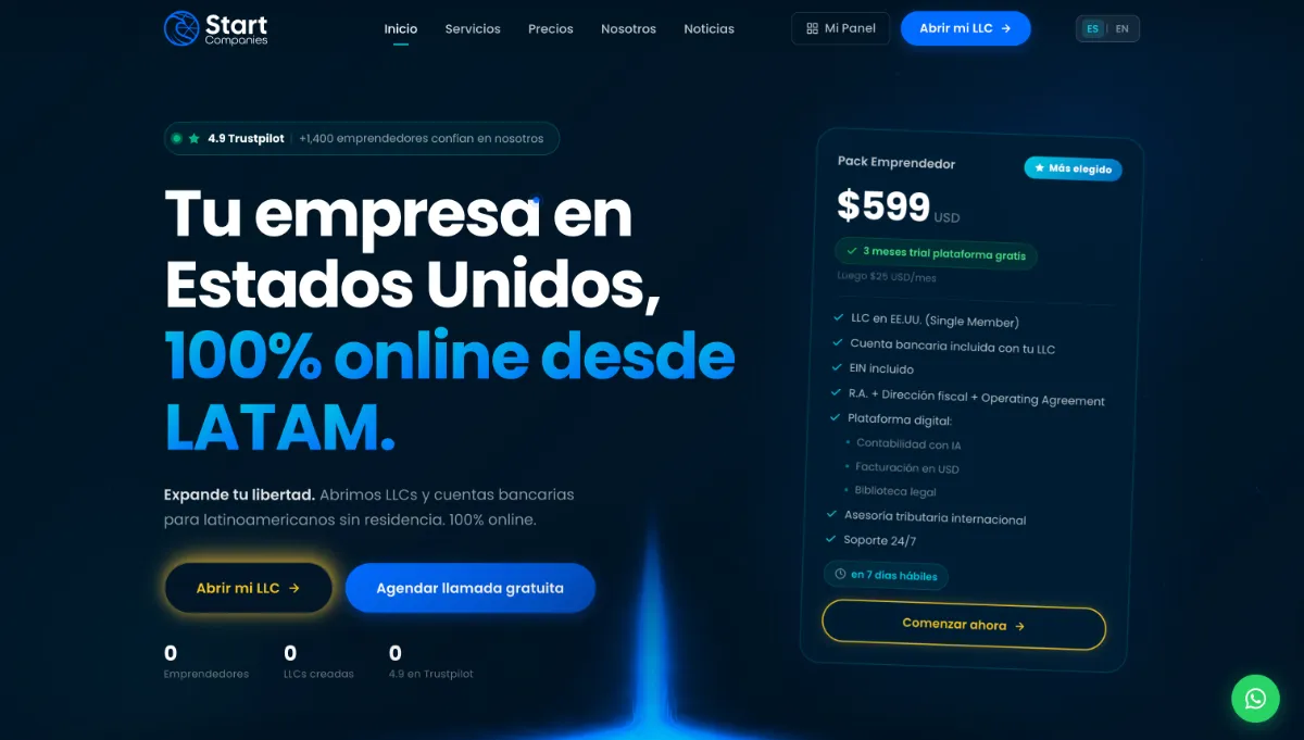 Start Companies — Next.js screenshot