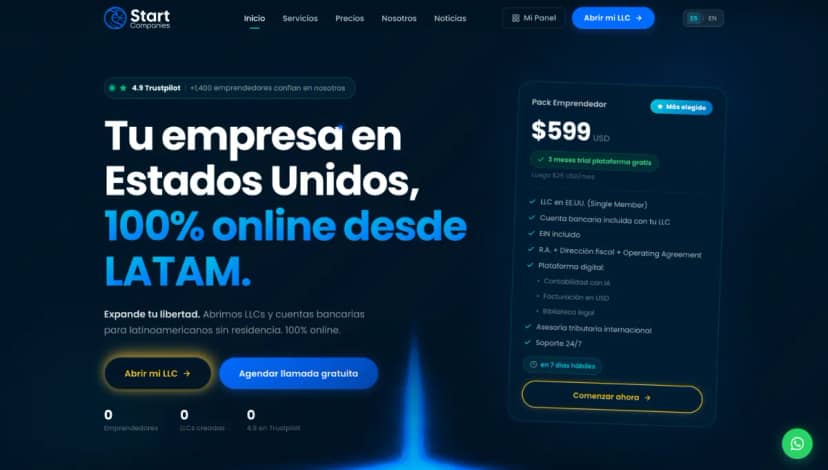 Start Companies screenshot